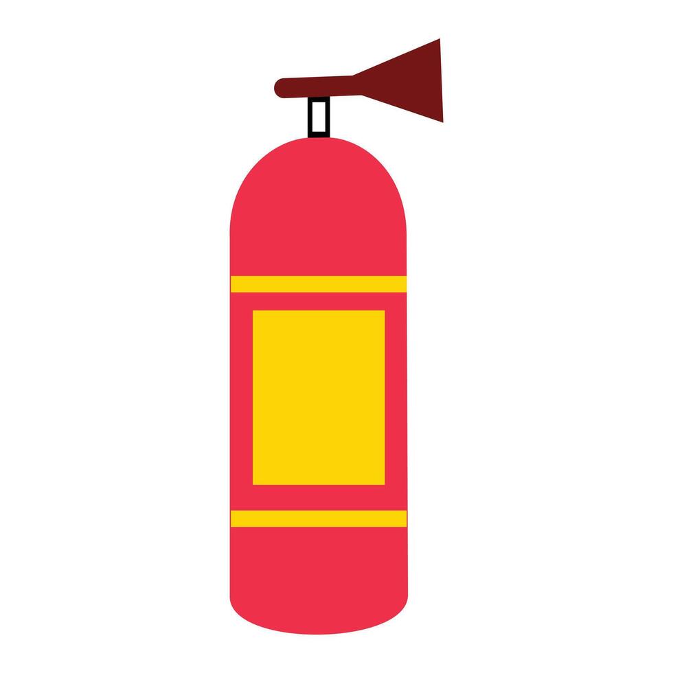 Fire extinguisher flat icon isolated on white background. illustration design of fire fighting equipment and tools. Element icon hydrant. Fire element icon for your design needs vector