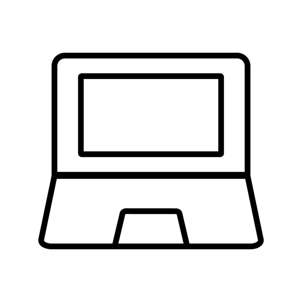 Laptop icon with touchpad. vector