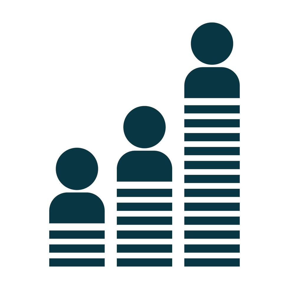 Election vote count silhouette icon. vector