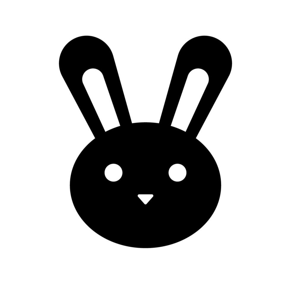 Rabbit silhouette icon. Bunny. vector
