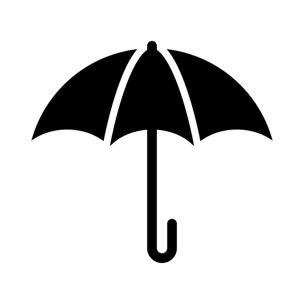 paraguas silueta icono. Dom sombrilla. vector