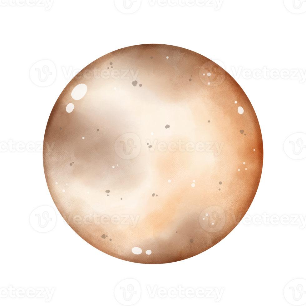 Plutone clip arte, illustrazione di il pianeta, un' carino cartone animato disegno di un' stella png