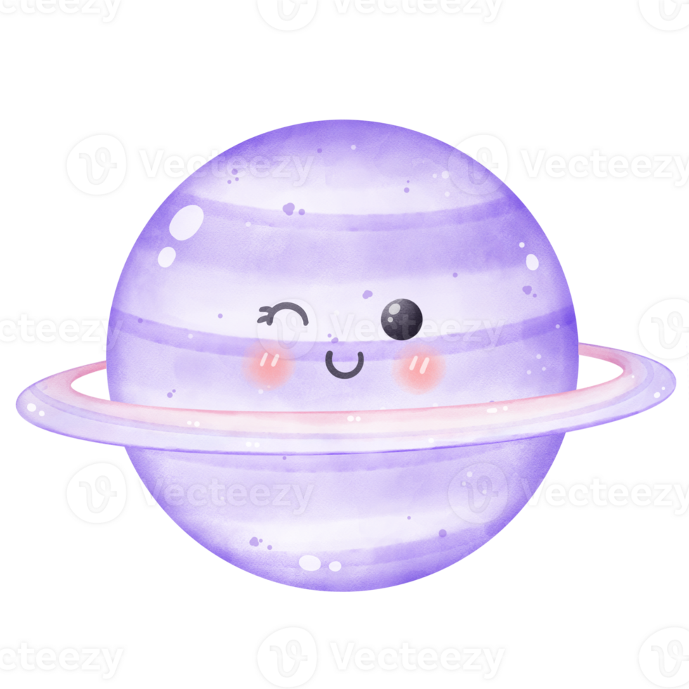 Saturn clip art, illustration of the planet, A cute cartoon drawing of a star png