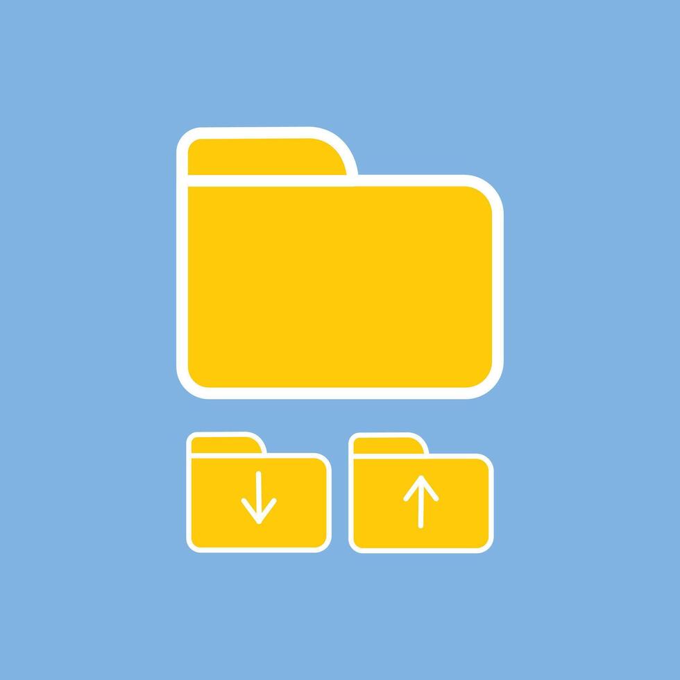 folder Icon Logo Design Element. Can be used for Web and App. Symbol design icon graphic element resources. Flat design style icon. folder icon for ui button application. user interface button design vector