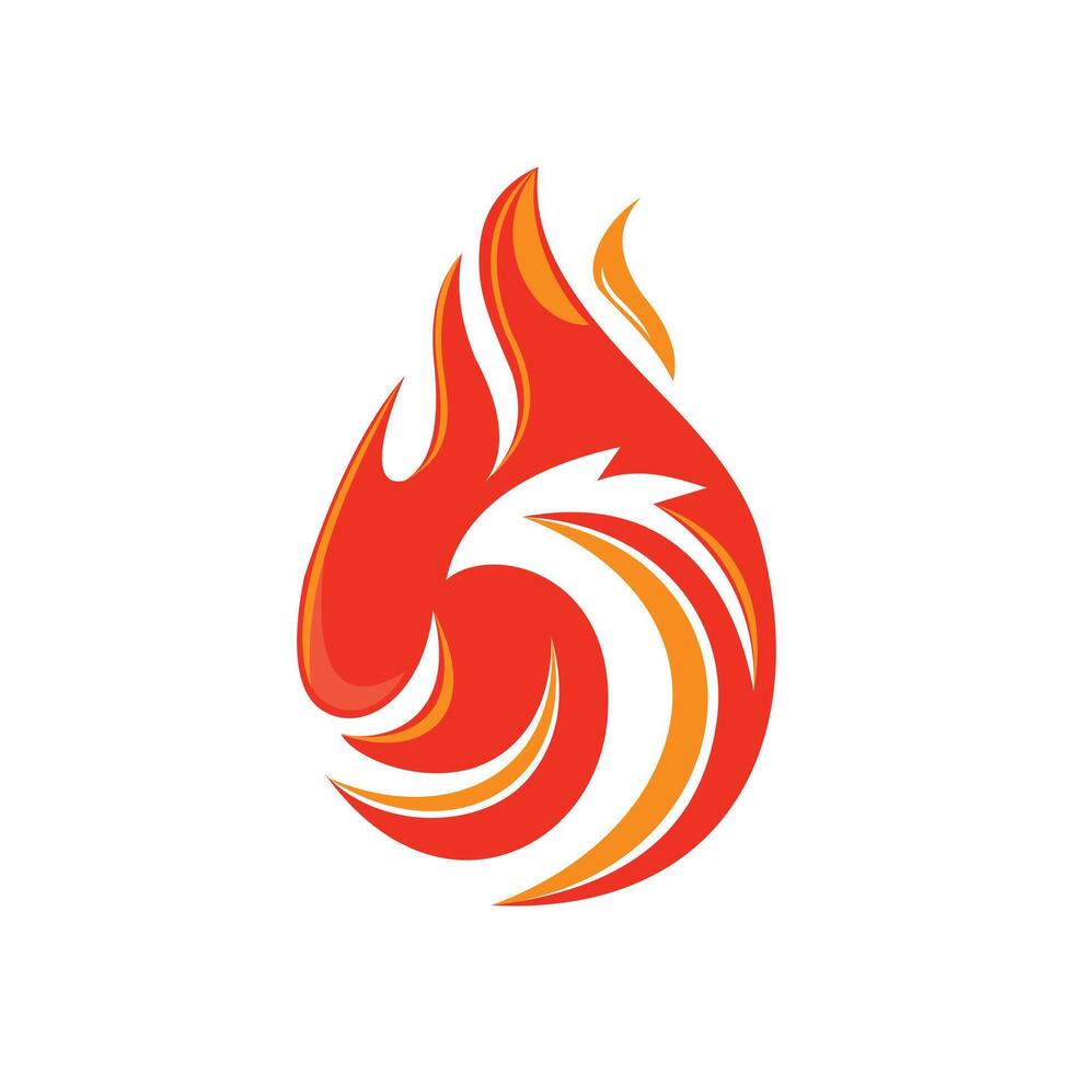 Fire icon isolated on white background for your web and mobile app design, Fire logo concept. Fire element icon for your design needs vector