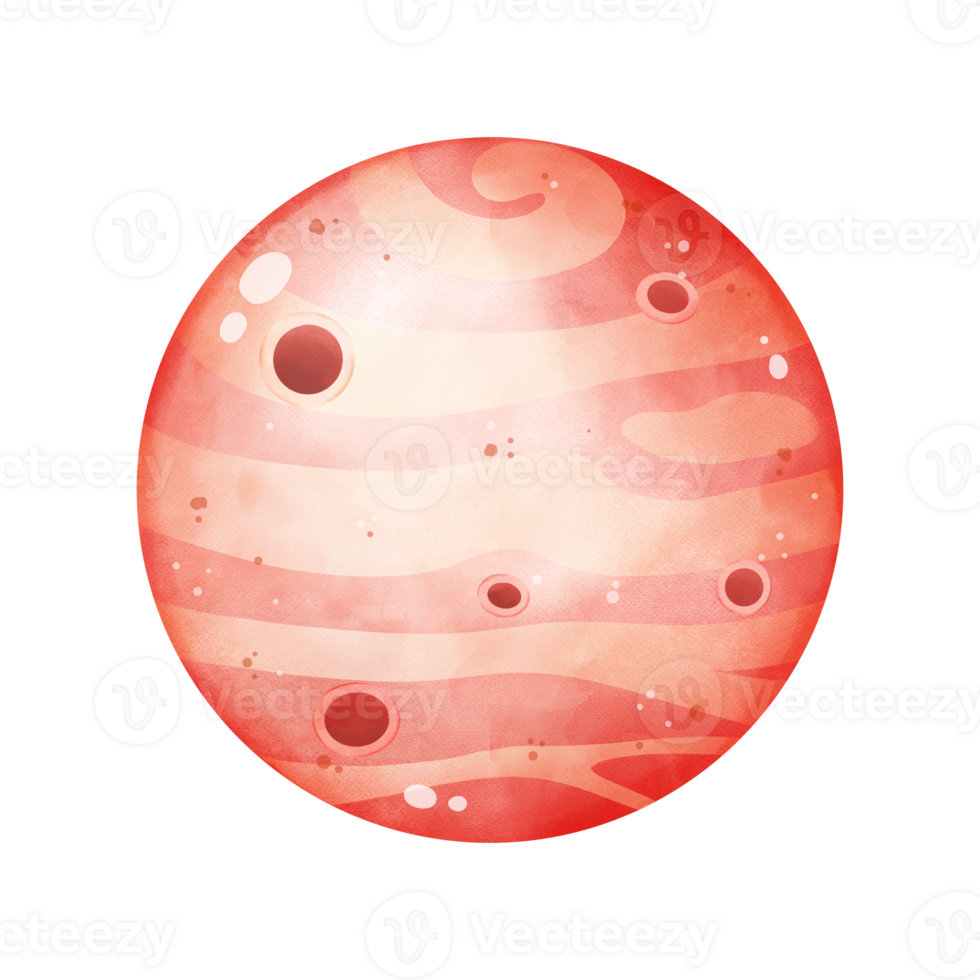 Mars clip art, illustration of the planet, A cute cartoon drawing of a star png