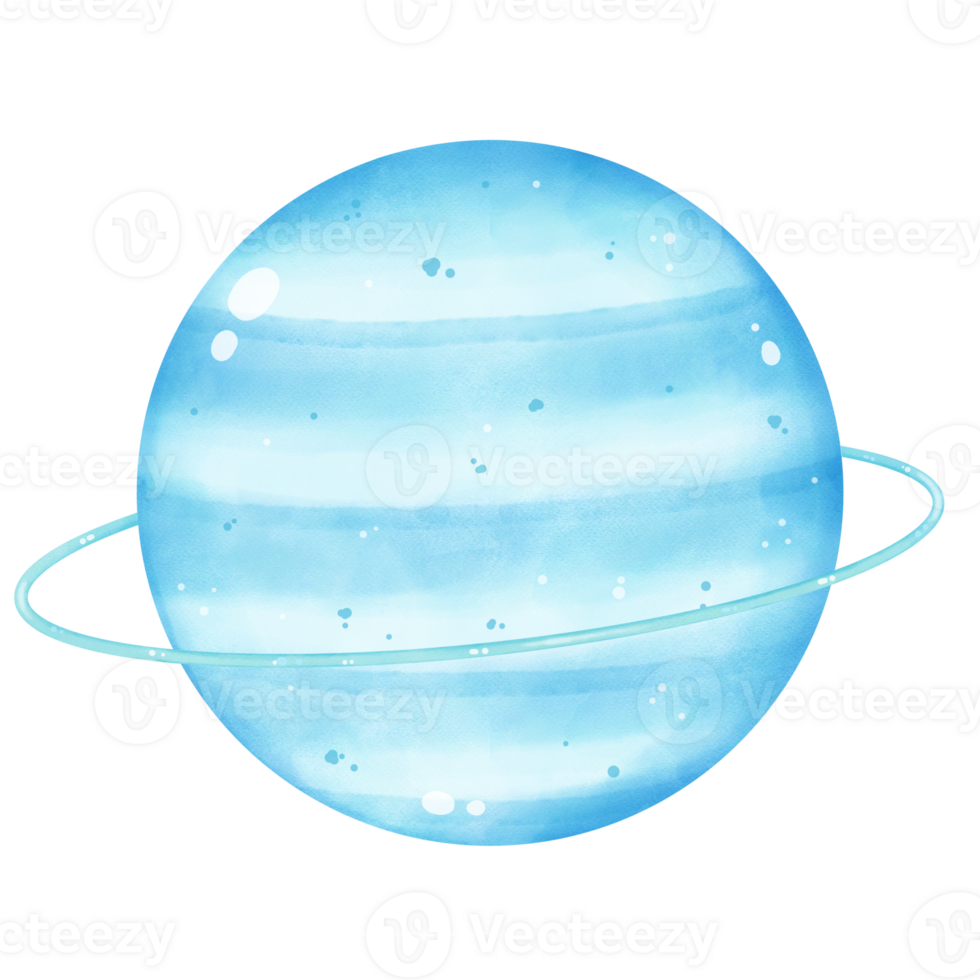 uranus klämma konst, illustration av de planet, en söt tecknad serie teckning av en stjärna png