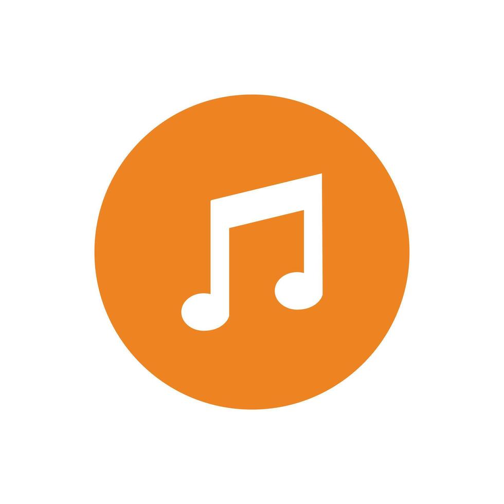 music icon Logo Design Element. Can be used for Web and App. Symbol design icon graphic element resources. Flat design style icon. music icon for ui button application. user interface design elements vector