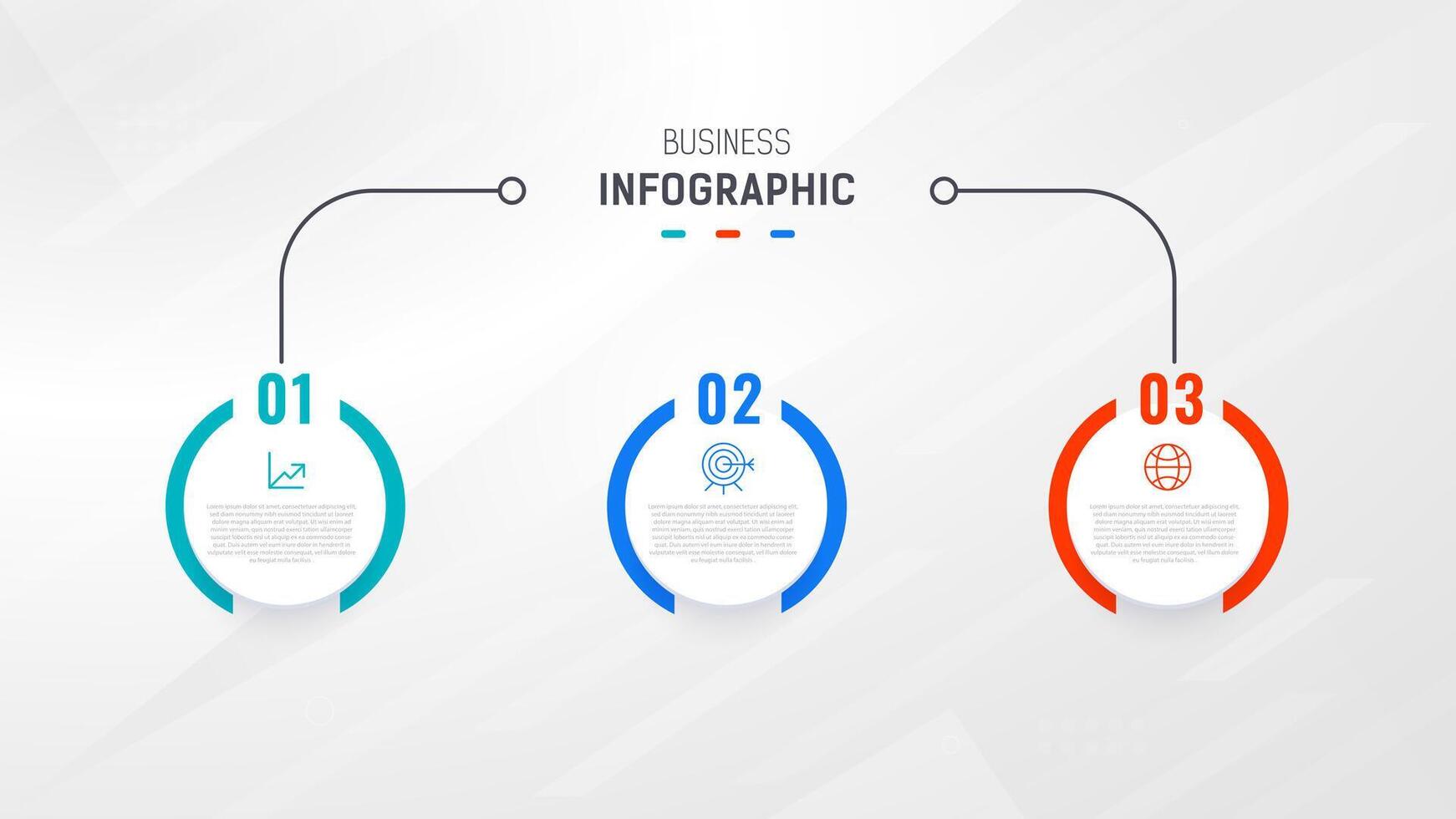 Three Step Infographic label design template with line icons. process steps diagram, presentations, workflow layout, banner, flow chart, info graph illustration. vector