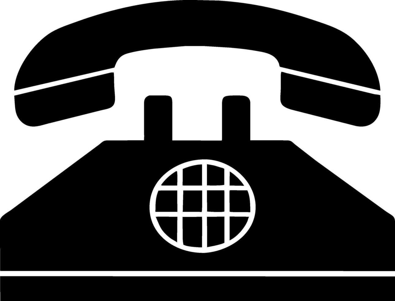 Telephone Icon Flat Style Illustration vector