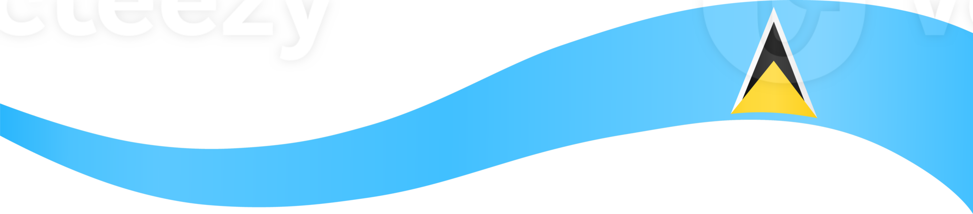 Saint Lucia flag wave png