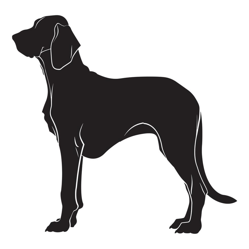 Flat illustration of dog silhouette vector