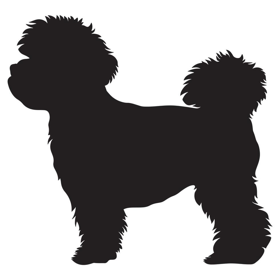 Flat illustration of dog silhouette vector