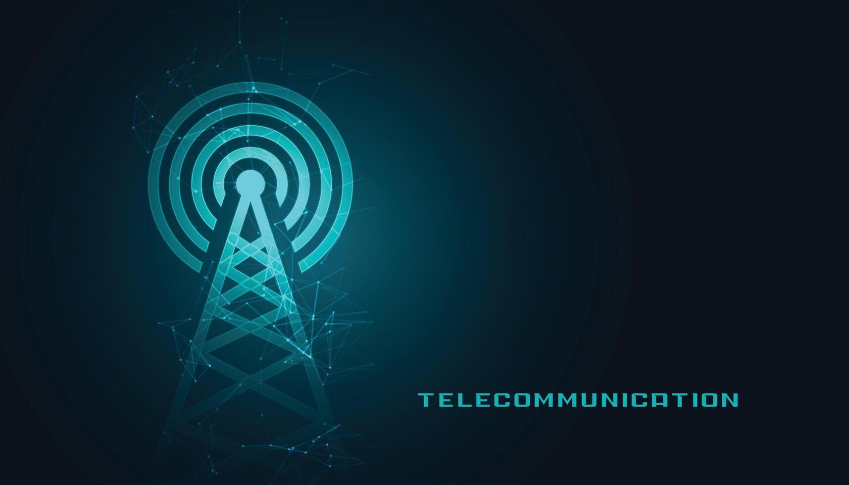 mobile telecommunication digital tower background design vector