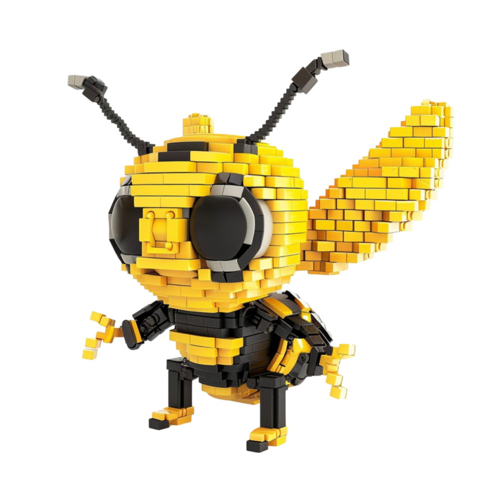 generado ai 3d miel abeja modelo aislado en transparente antecedentes png