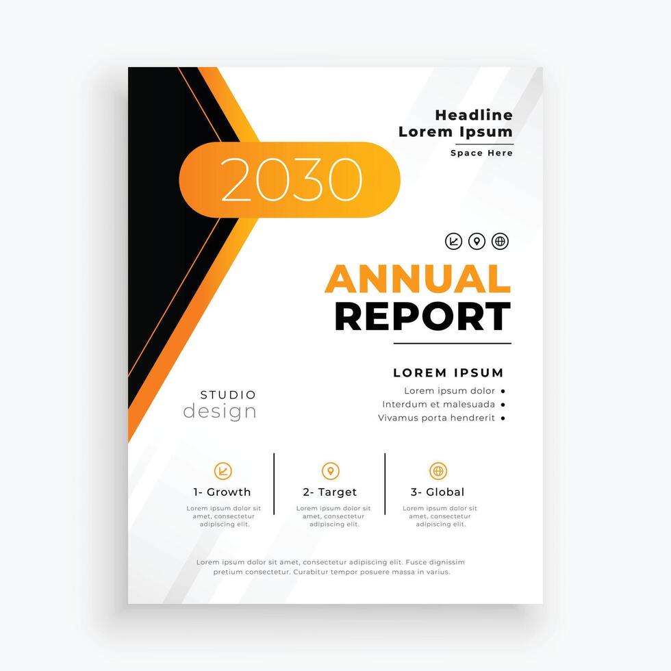 corporativo anual reporte diseño escaparate anual datos con estilo vector