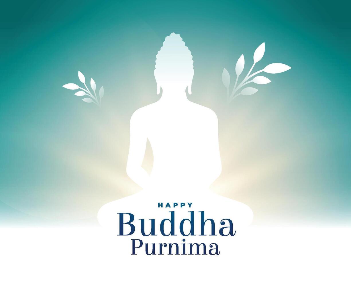 hindu festive buddha purnima or vesak day wishes background vector