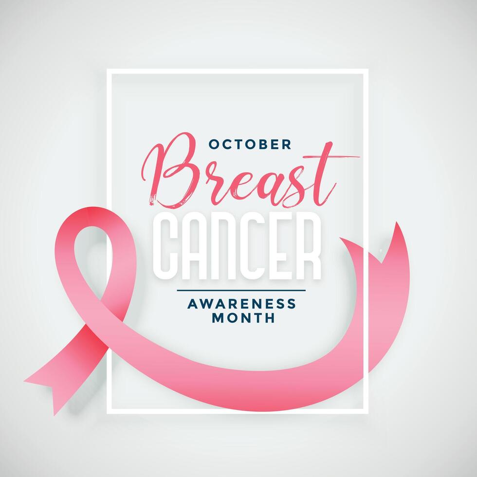 breast cancer awareness month campain poster design vector