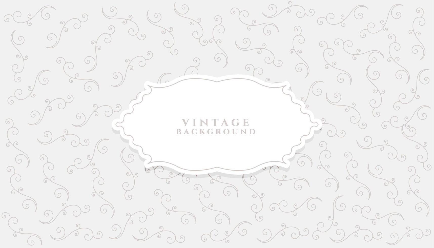 elegant retro floral ornate backdrop for invitation card design vector