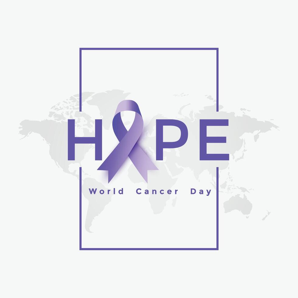 world cancer day concept poster illustration design vector