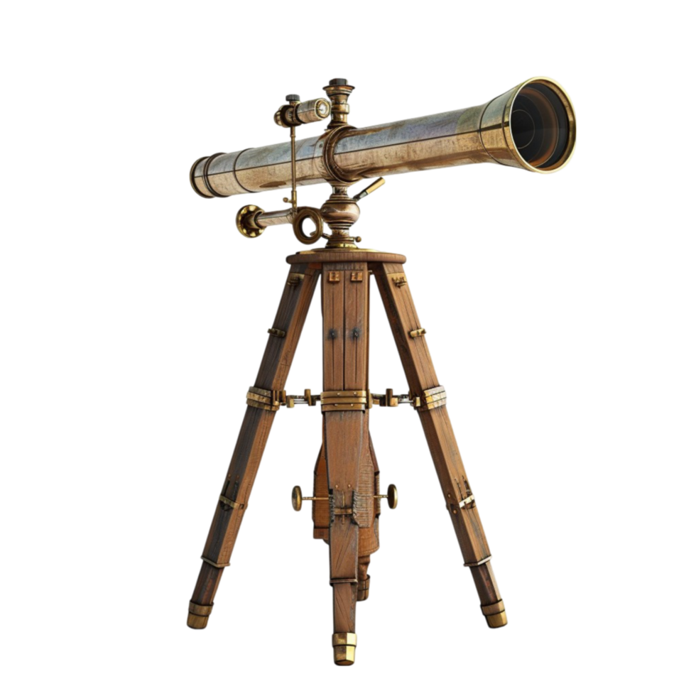 Generated AI Telescope isolated on transparent background png