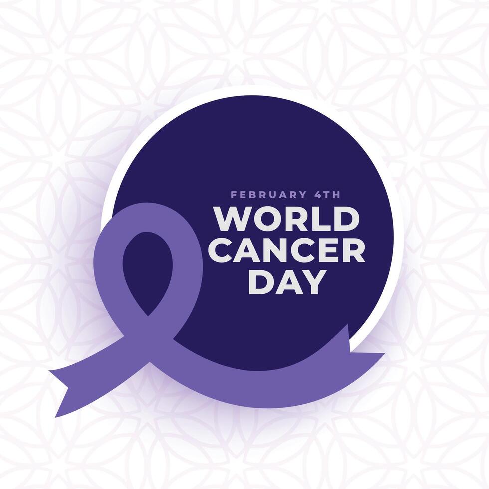 awareness poster for world cancer day design vector