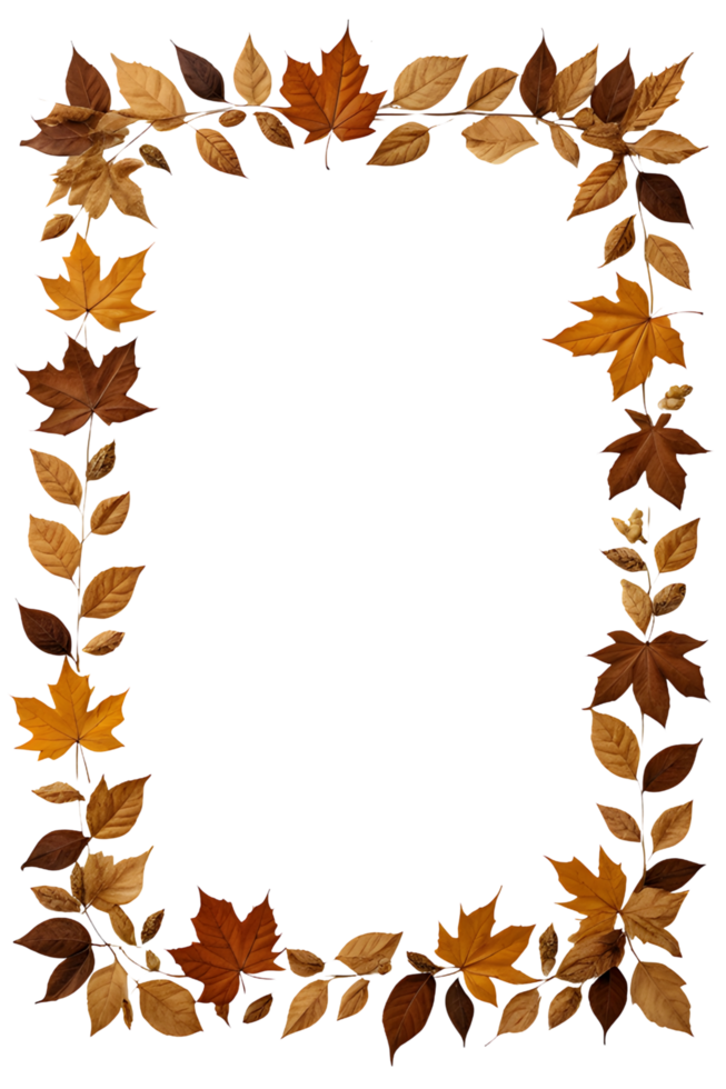 dry leaves frame border transparent background png