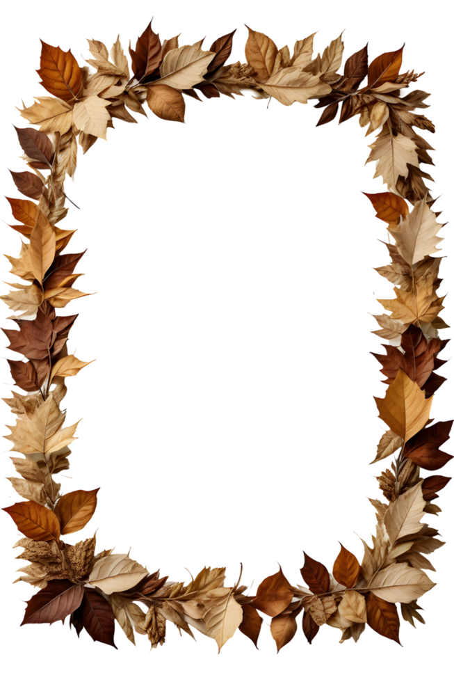 dry leaves frame border transparent background png