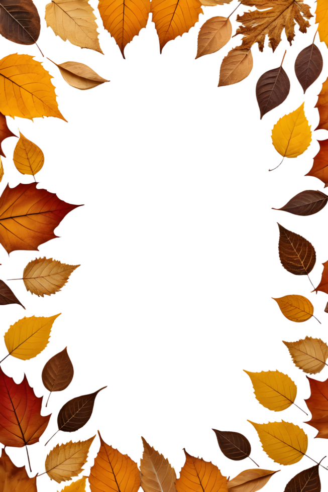 dry leaves frame border transparent background png