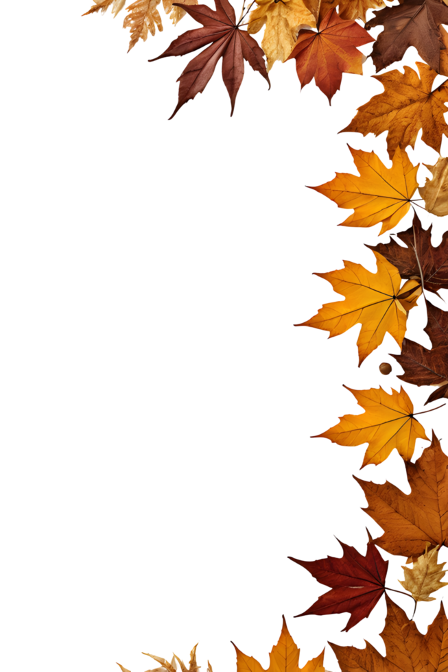 dry leaves frame border transparent background png
