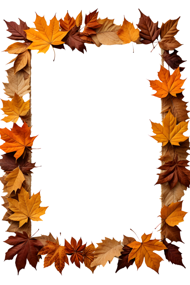 dry leaves frame border transparent background png