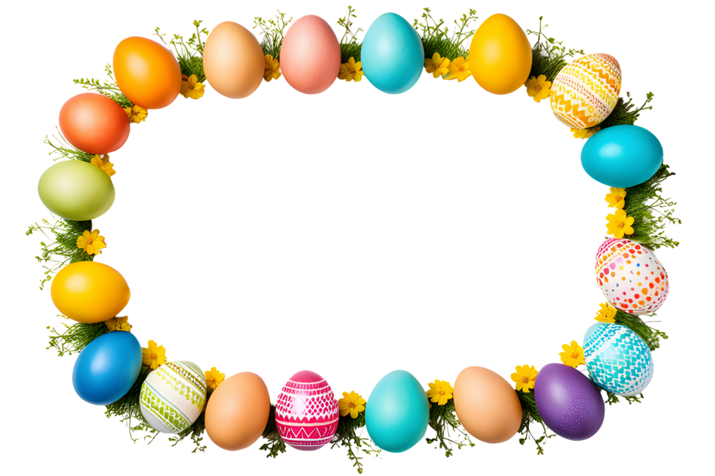 Colorful Egg Border Frame Transparent png