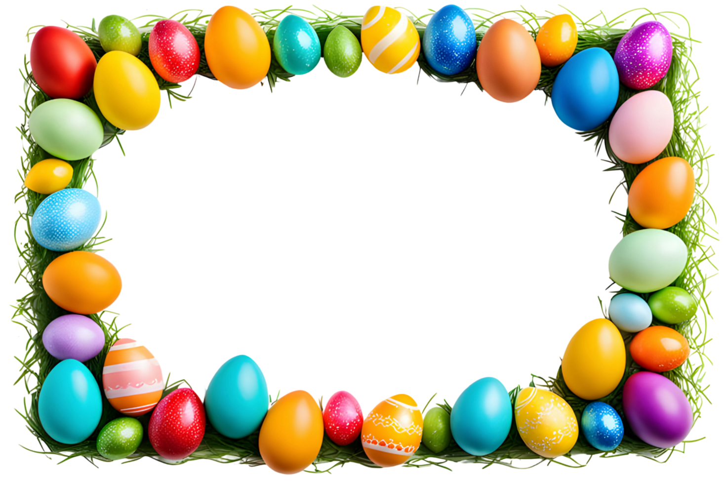 Colorful Egg Border Frame Transparent png