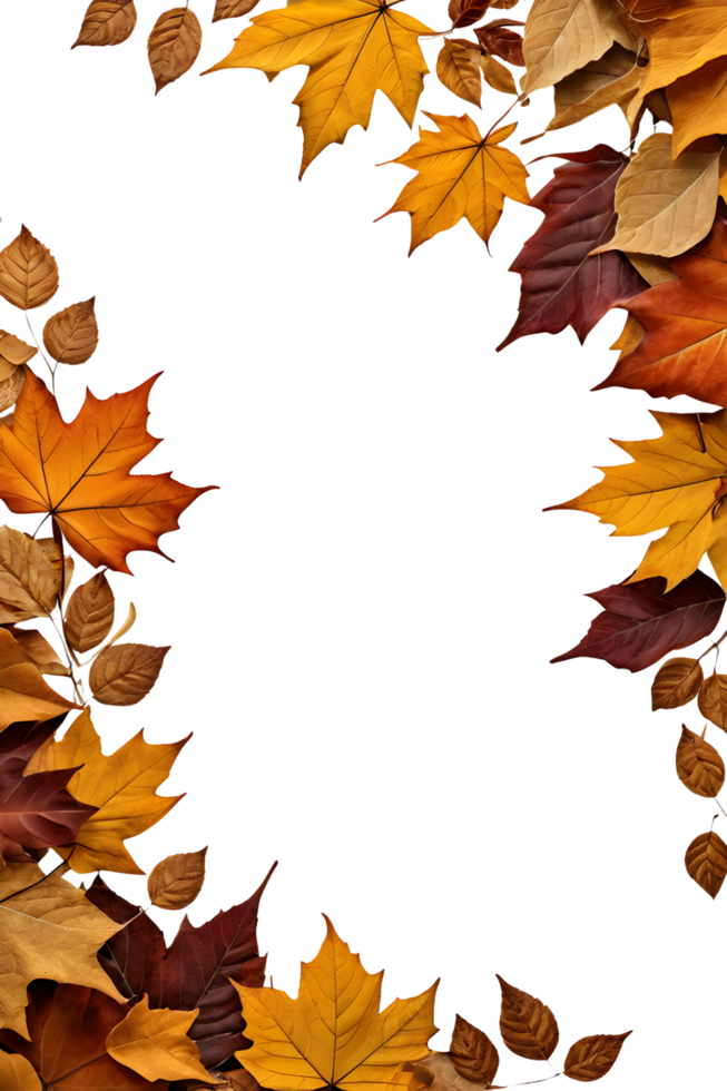 dry leaves frame border transparent background png