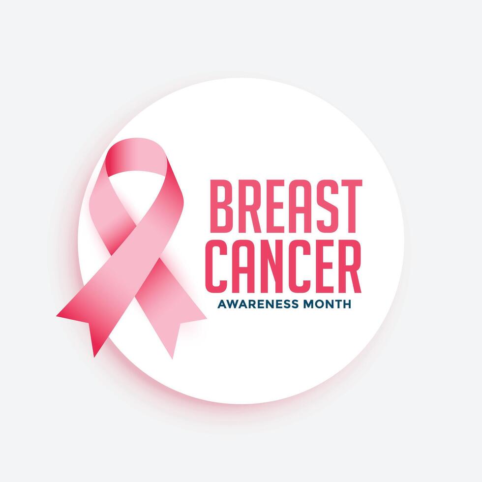 breast cancer awareness month campain poster design vector