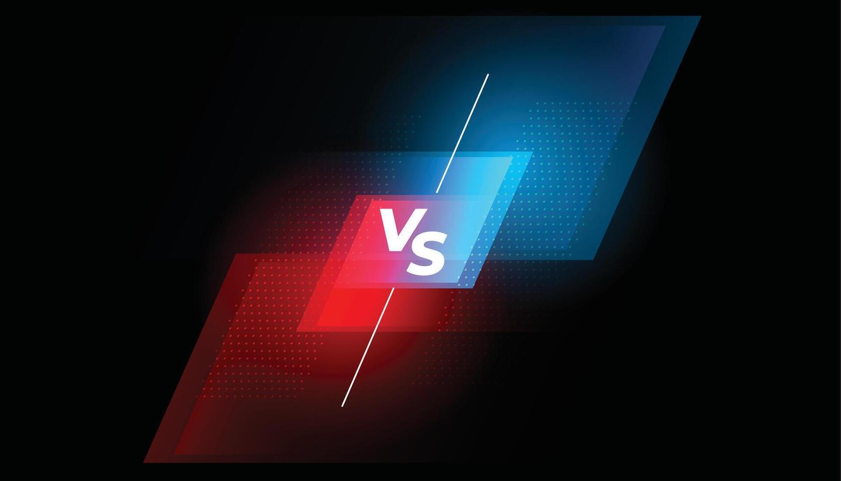 versus vs battle screen red and blue background vector