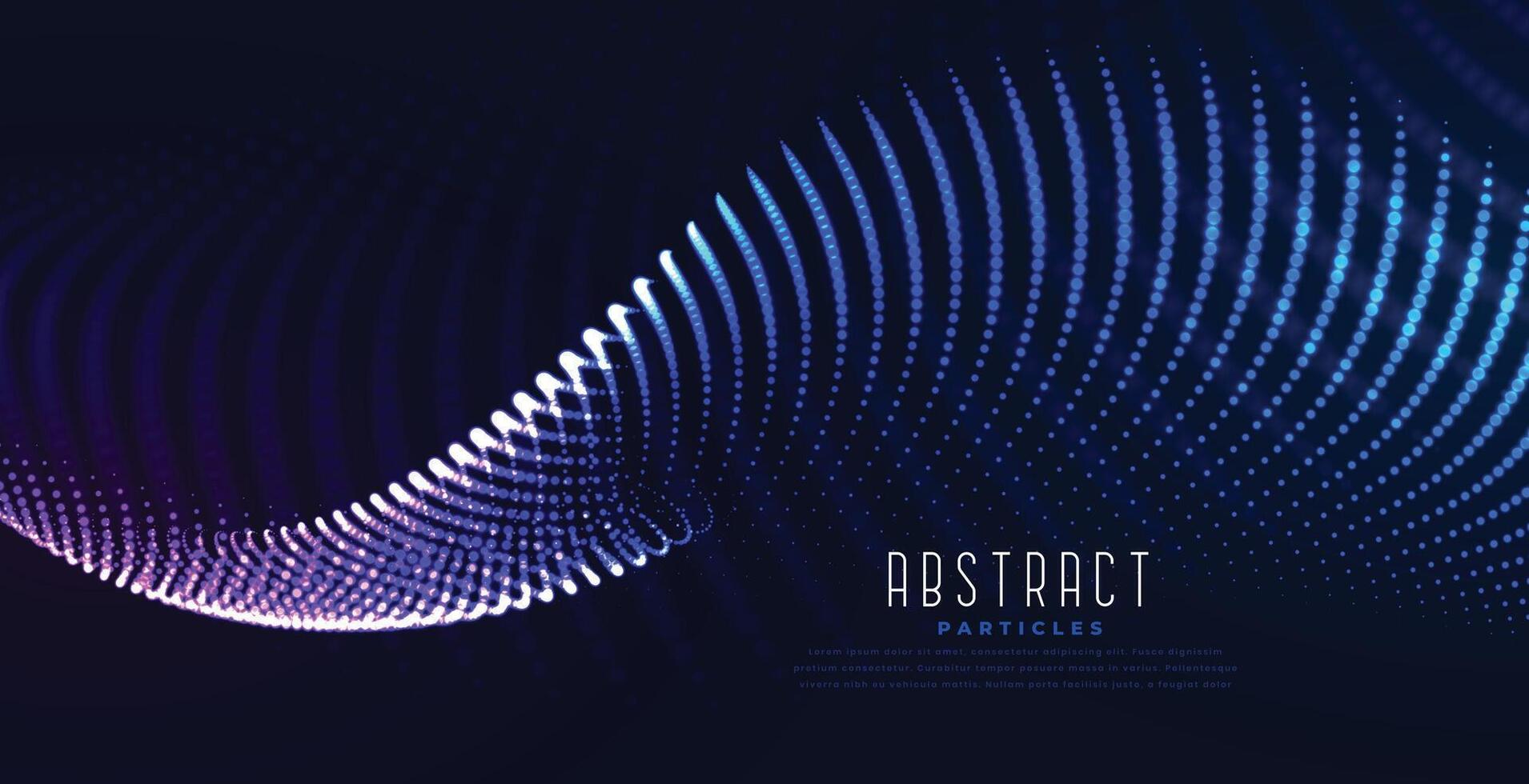 glowing digital particle wave digital technology background vector