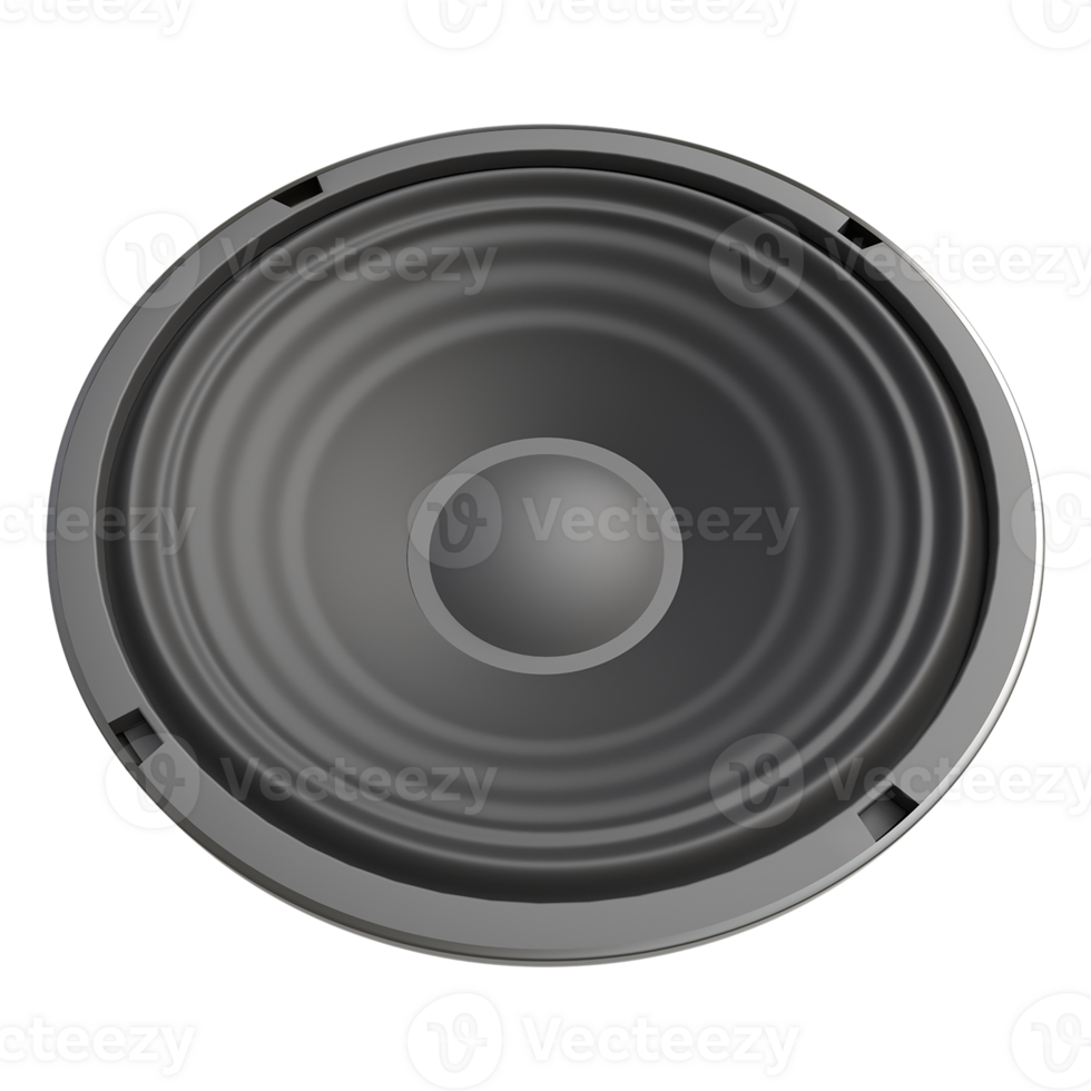 High-Fidelity 3D Audio Speaker Illustration - Sound Technology and Entertainment Concept png