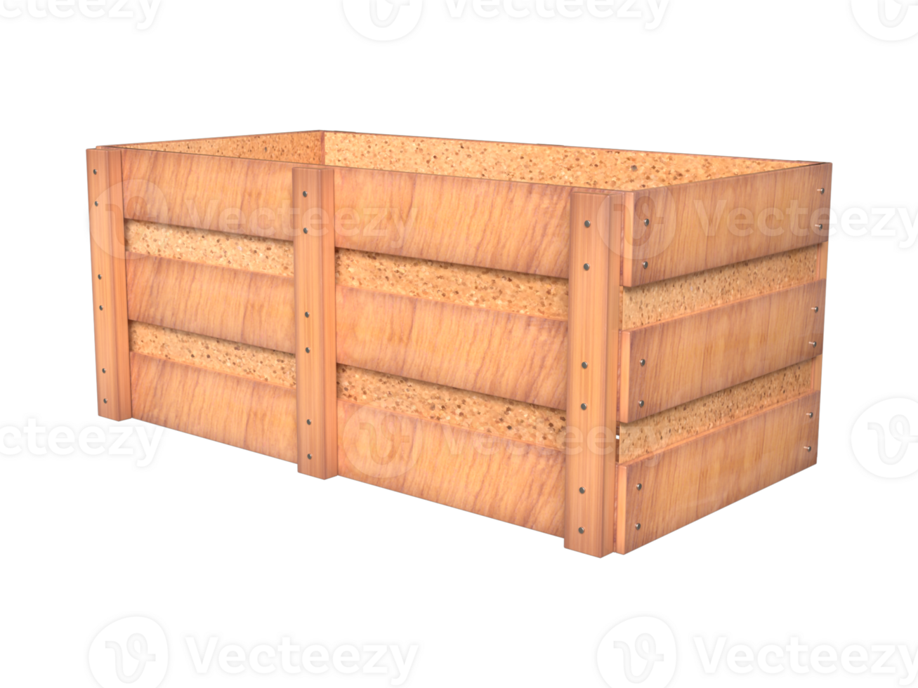 3d storage wooden box or crate, Realistic empty wood box for food, vegetables, etc. png