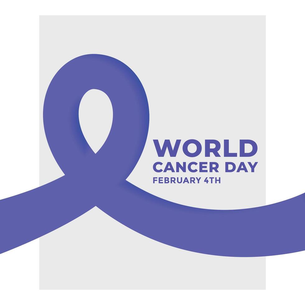 world cancer day february 4th concept poster design vector