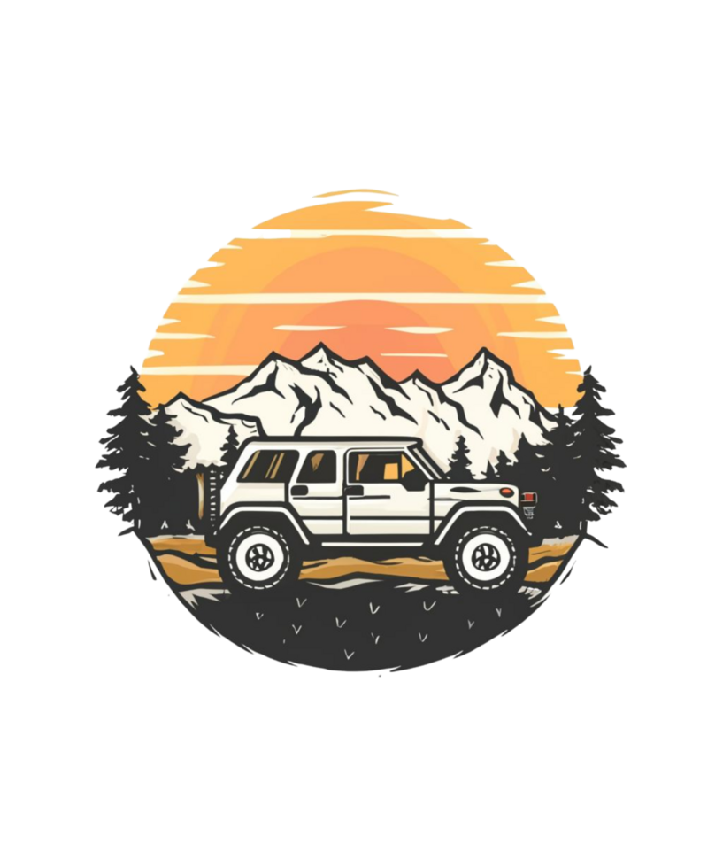 Free Off-Road Car Illustration For T-shirt Design png