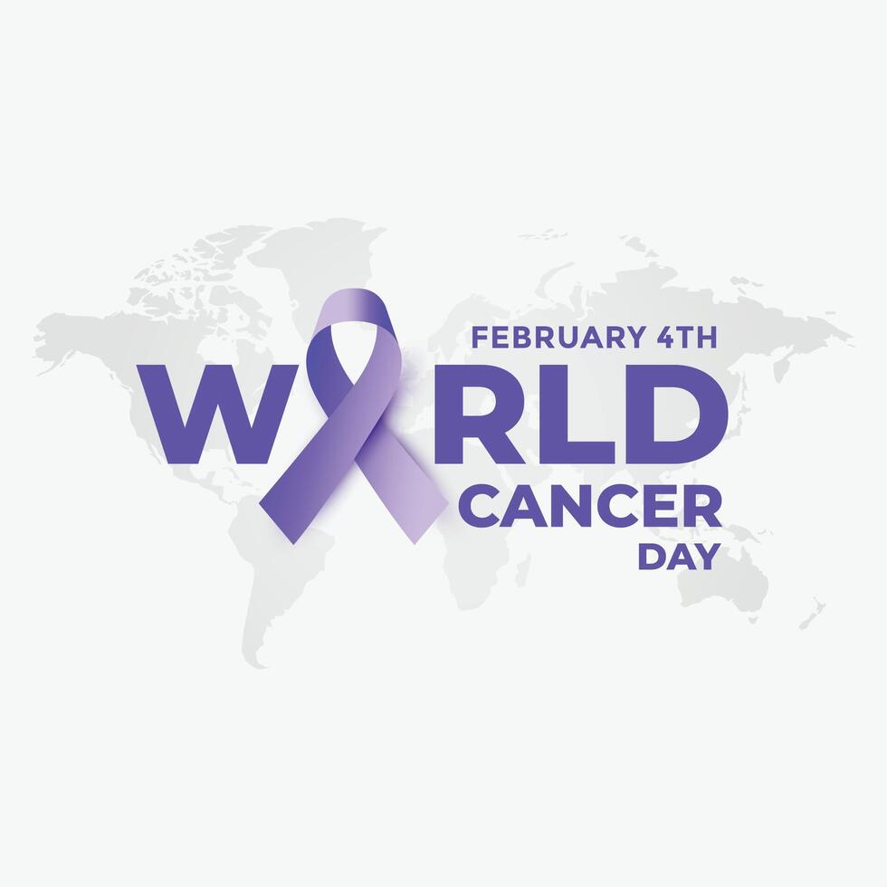 february 4th world cancer day poster design background vector