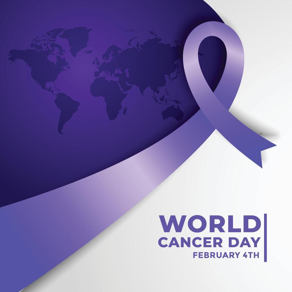 cancer awareness poster for world cancer day vector