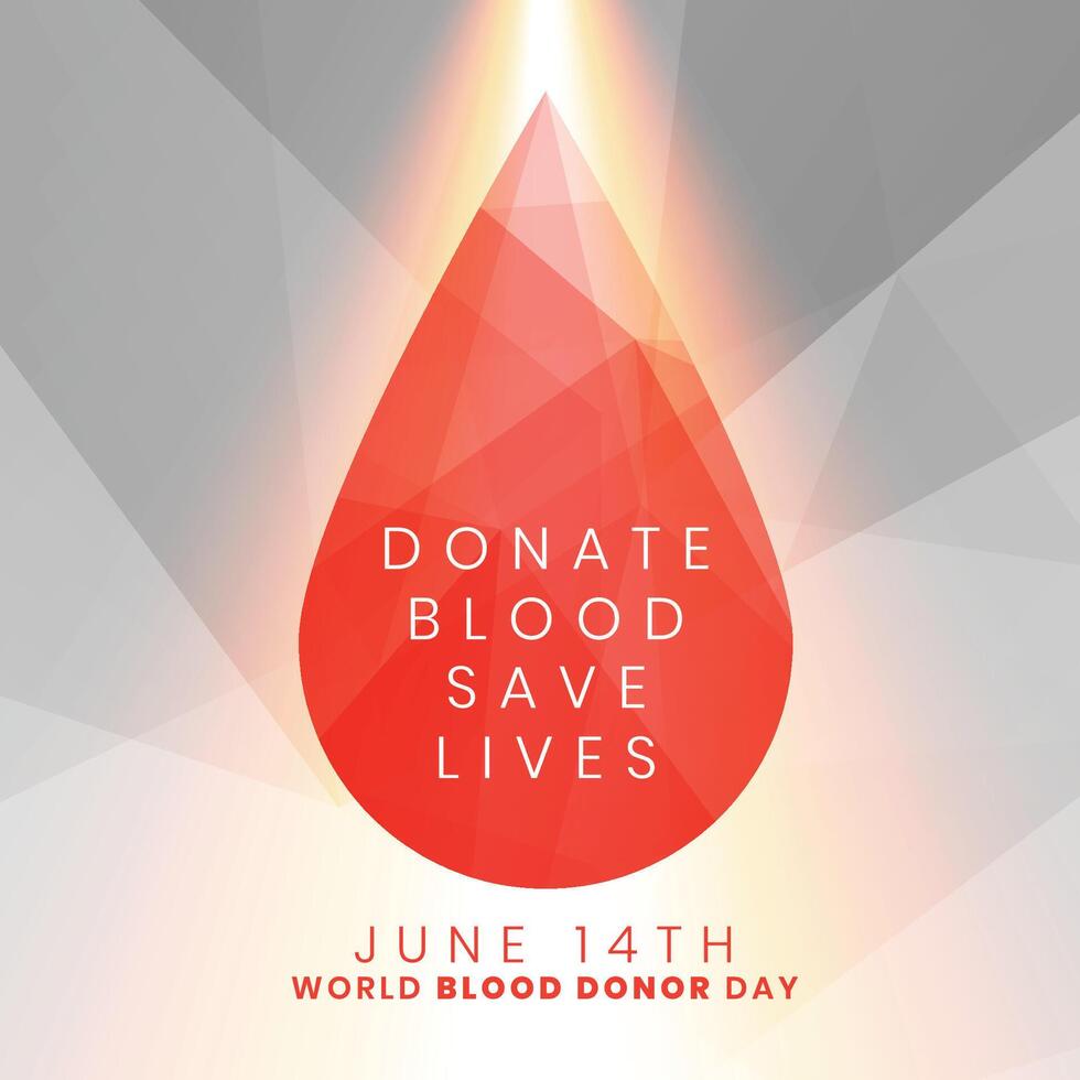 donate blood save lives concept blood drop background vector