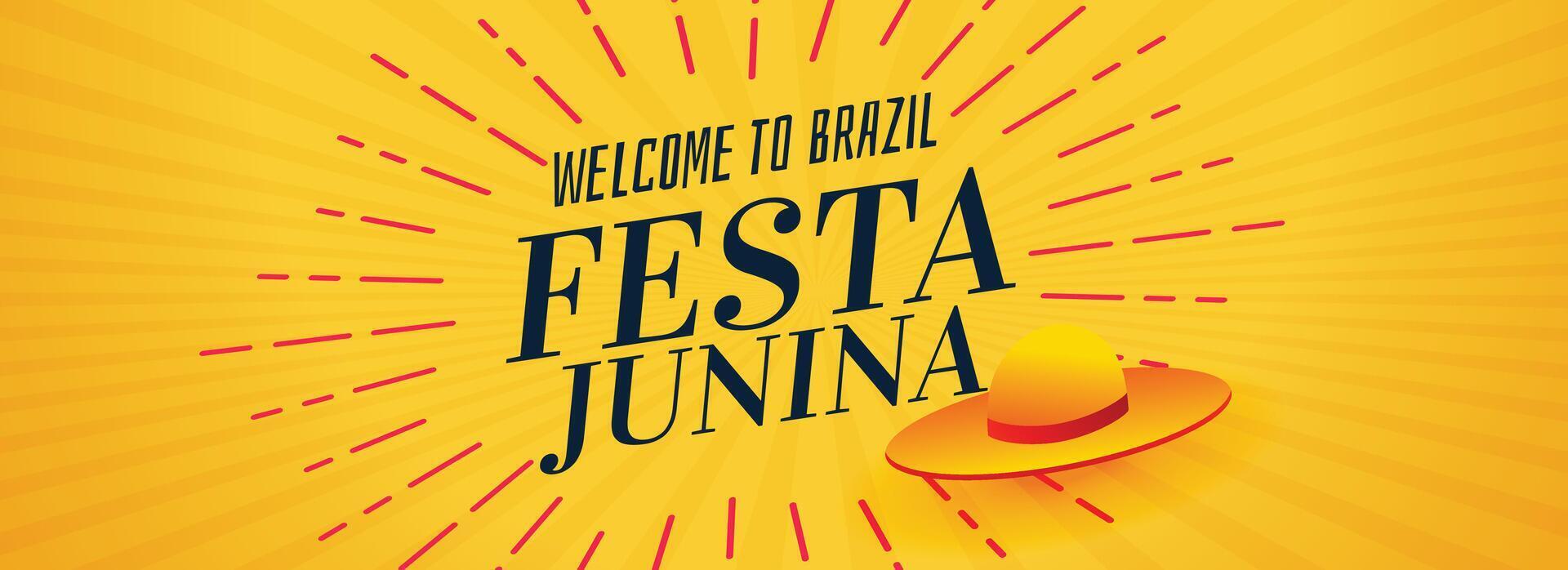 festa junina Brasil festival bandera diseño vector