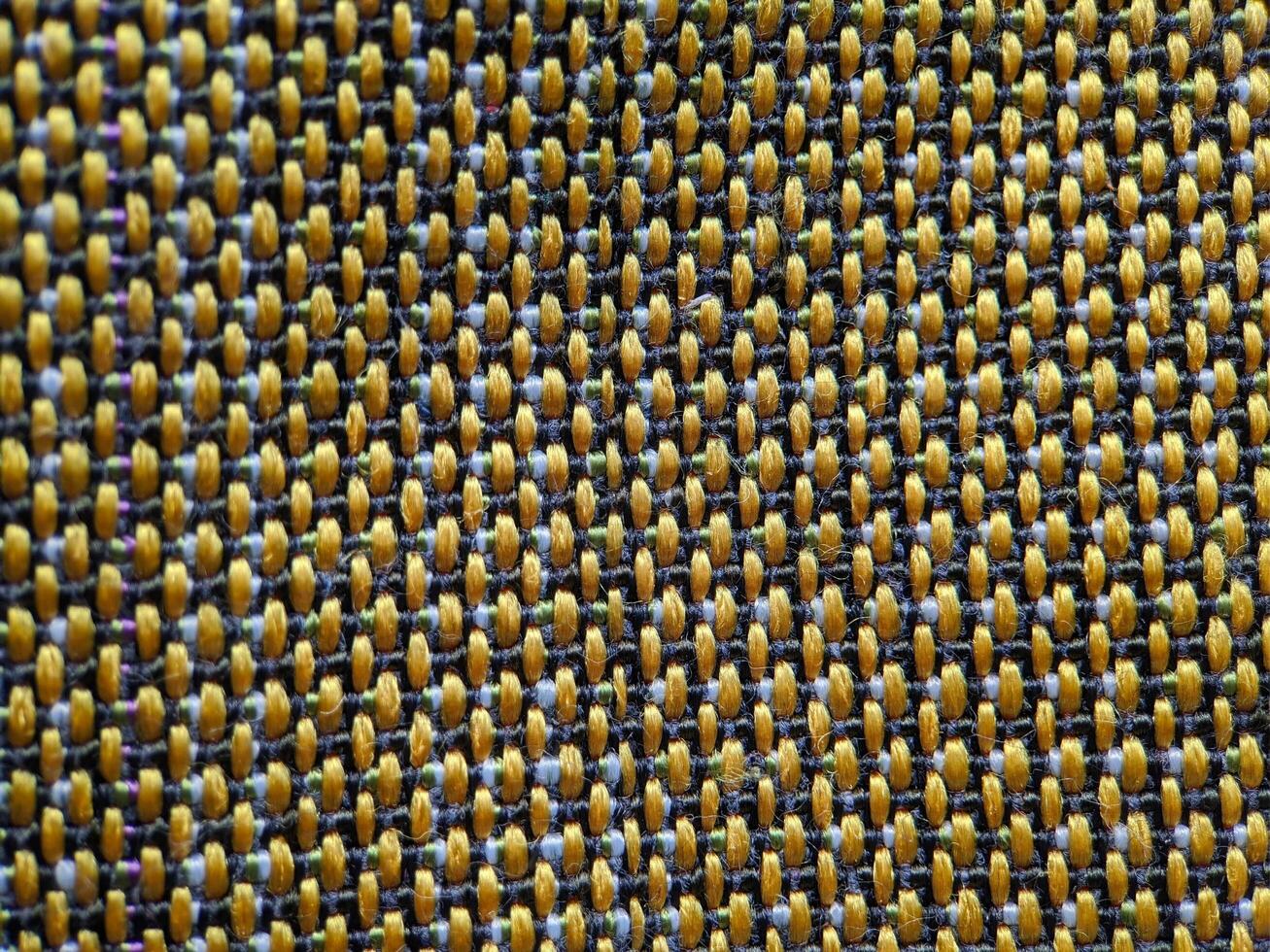Macro of gold fabric texture photo