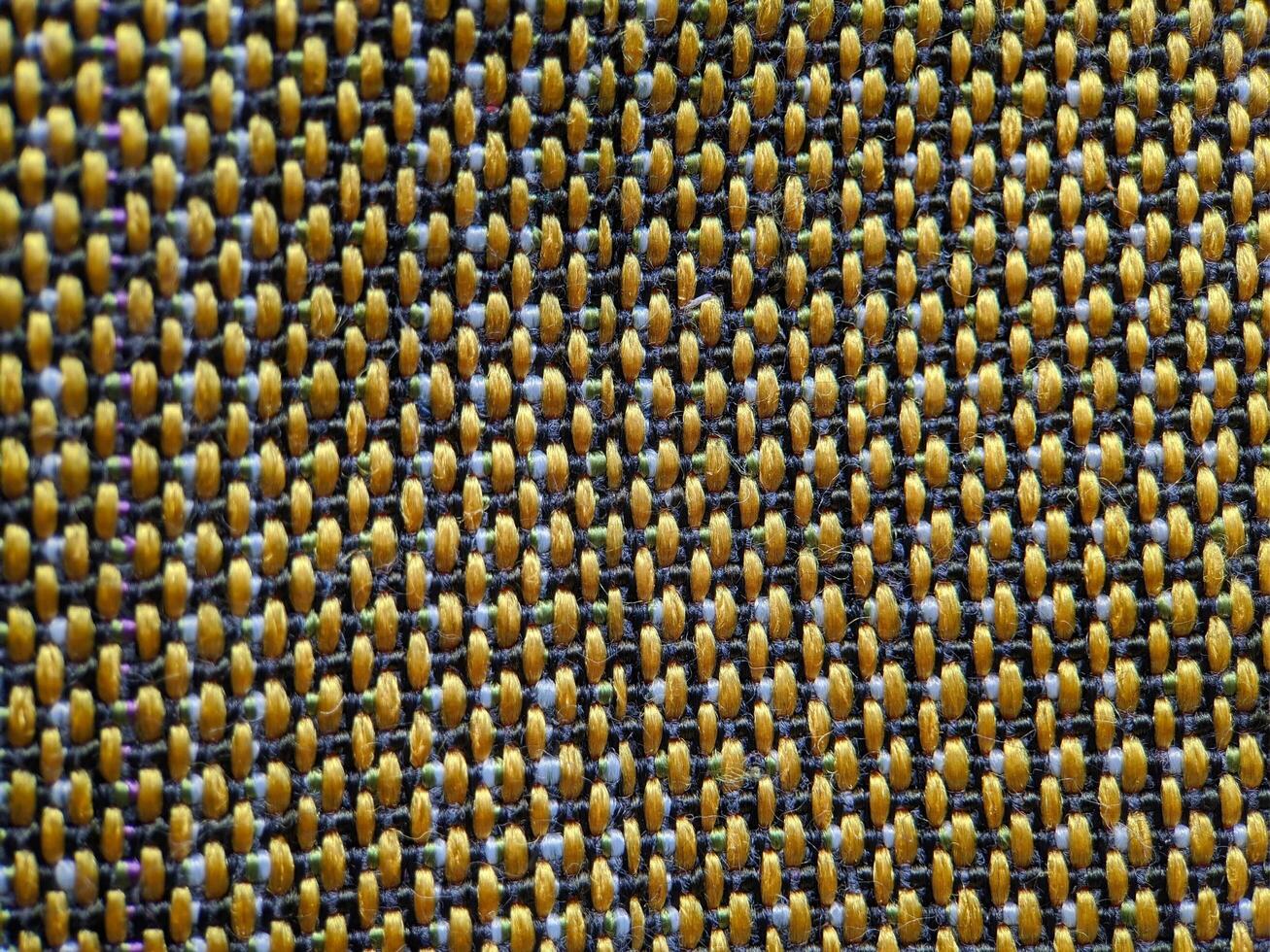 Macro of gold fabric texture photo