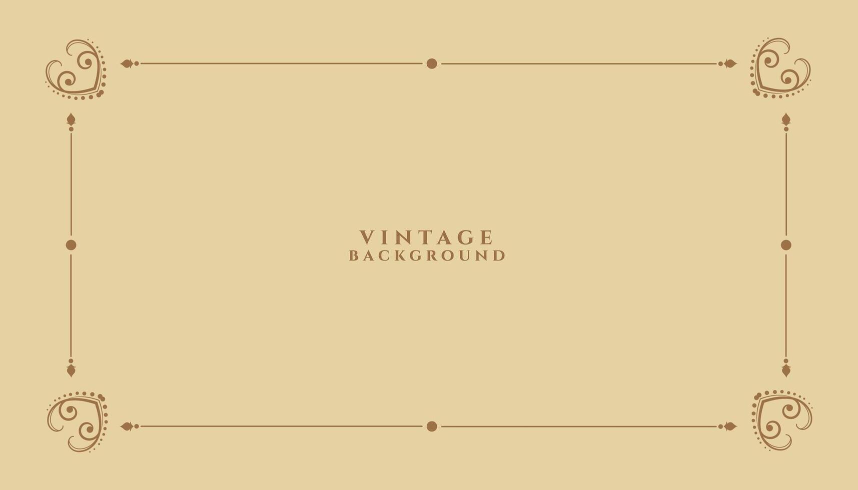 minimal style vintage frame background design vector