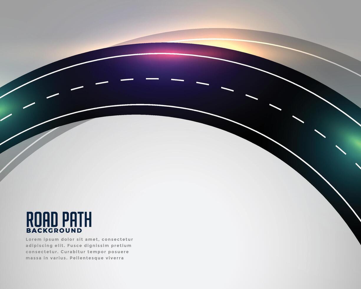 curved asphalt road track background vector