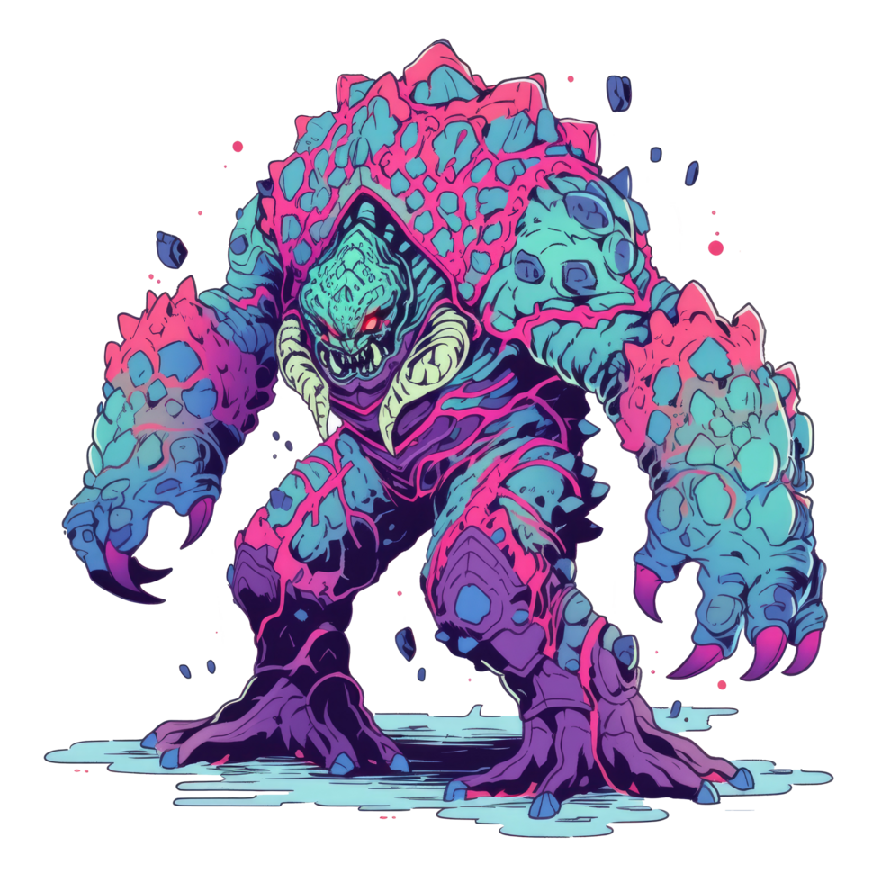 Spielen Monster- Chaos Tee, kostenlos png